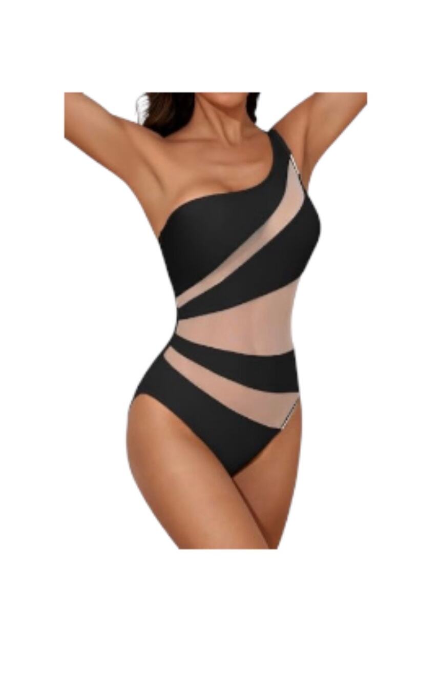 B2prity Women's One Piece Swimsuits One Shoulder Large